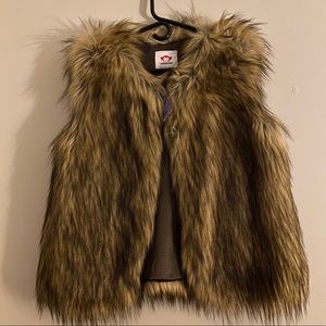 NWT Appaman Brown Faux Fur Vest - Girls 12